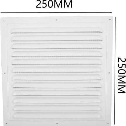2 Pack 10x10 Inch Aluminum Gable Vent,Attic Vent White Gable Vent, Flat Square Air Vent Louver with Insect Screen Vent Grille for Exterior Door House Attic Garage Ceiling (10 x 10 Inch).