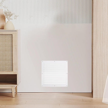 2 Pack 10x10 Inch Aluminum Gable Vent,Attic Vent White Gable Vent, Flat Square Air Vent Louver with Insect Screen Vent Grille for Exterior Door House Attic Garage Ceiling (10 x 10 Inch).