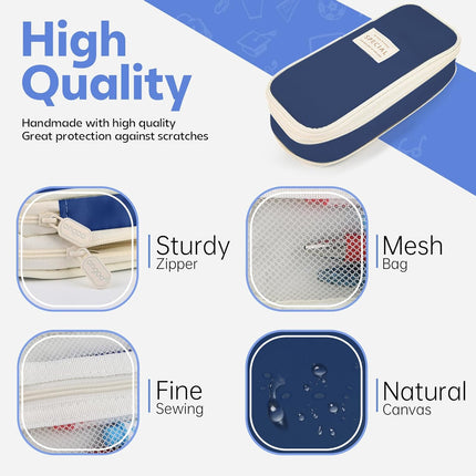 Pencil Case, Large Capacity Aesthetic Pen Cases with Durable Zipper, Big Stationery Pencil Pouch for Women & Men.