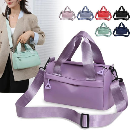 Mini Gym Bag for Women & Men Adjustable Small Duffle Bag with Detachable Strap, Waterproof Gym Tote with Wet Compartment, Portable Fitness Shoulder Bag for Sports & Travel (Black).
