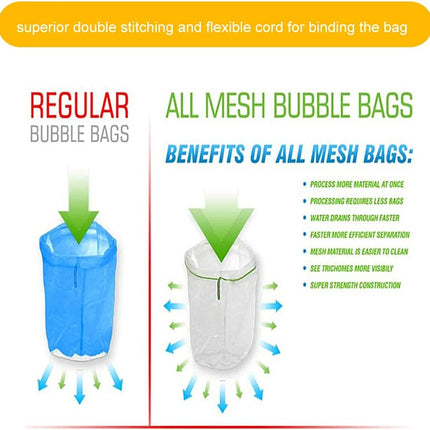 5pcs 5 Gallon Filter Bag Bubble Bag Herbal Ice Essence Extractor Kit Set Micron Drawstring Extraction Bags.