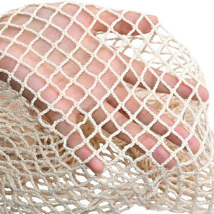 [2 Pack] Premium Mesh Grocery Bags, Reusable Produce Bags, Long Handle Net Tote Bags, 100% Cotton String Bags, Fruit and Vegetable Bags, Beige (Portable/Washable/Durable), Beige, One Size.
