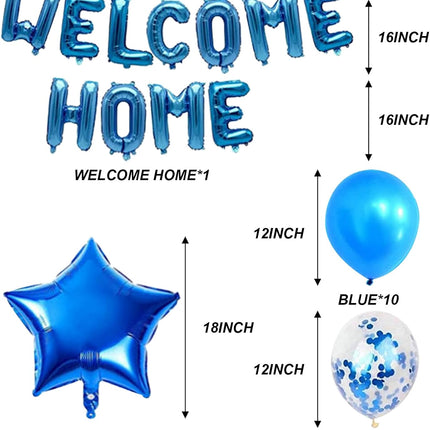Baby Shower Decorations for Boy, Blue Banner Star Balloons welcome home Party Supplies Set for Baby Shower Boy Birthday Wedding Gender Reveal Party Supplies.