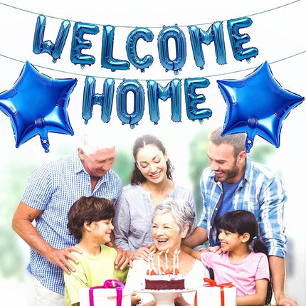 Baby Shower Decorations for Boy, Blue Banner Star Balloons welcome home Party Supplies Set for Baby Shower Boy Birthday Wedding Gender Reveal Party Supplies.