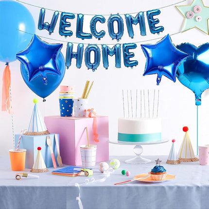 Baby Shower Decorations for Boy, Blue Banner Star Balloons welcome home Party Supplies Set for Baby Shower Boy Birthday Wedding Gender Reveal Party Supplies.