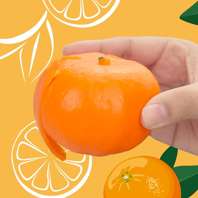Tangerine Squishies Stress Relief Soft Scented Simulation Orange Fruit Squeeze Toys Cute Birthday Gift Novelty Toy for Kid Adult (Orange).