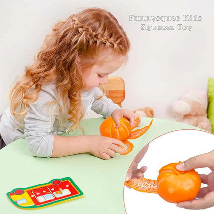 Tangerine Squishies Stress Relief Soft Scented Simulation Orange Fruit Squeeze Toys Cute Birthday Gift Novelty Toy for Kid Adult (Orange).