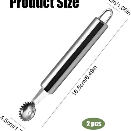 2 Pcs Stainless Steel Strawberry Huller and Tomato Stem Corer Tool, Tomato Stem Corer Tool,Stainless Steel Strawberry Huller Corer Vegetable and Corer Practical Kitchen Tool Fruit (2).