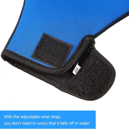 2 Pairs Swimming Gloves Swim Training Gloves Neoprene Gloves Webbed Fitness Water Resistance Training Gloves for Swimming Diving with Wrist Strap.