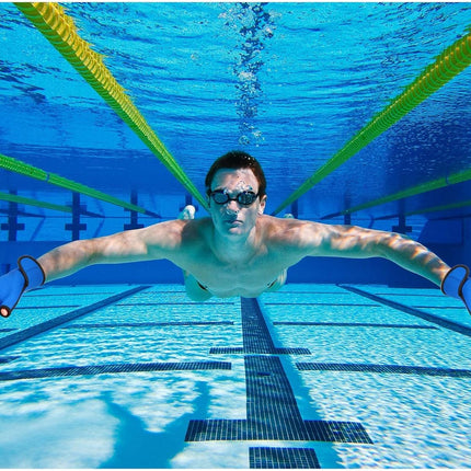 2 Pairs Swimming Gloves Swim Training Gloves Neoprene Gloves Webbed Fitness Water Resistance Training Gloves for Swimming Diving with Wrist Strap.