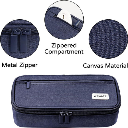 Large Pencil Case, Big Capacity Pencil Pouch Stationery Pen Bag, Storage High Capacity Bag Pouch Holder Box Organizer, Marker Pen Case for Women & Men.