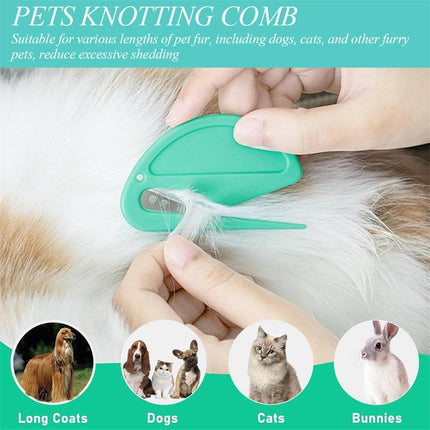 Knotting Comb 6Pcs Pet Hair Remover Knot Combs Letter Opener Mail Envelope Wrapping Paper Cutter with Safe Plastic Handle for Cats Dogs Letters.