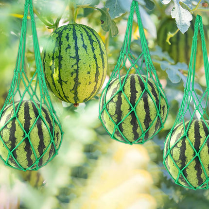 10Pack Melon Hammock Watermelon Nets with 20 Cable Zip Ties, Heavy Duty Watermelon Honeydew Net for Garden Trellis Vertical Garden Growing.