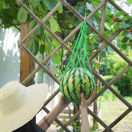 10Pack Melon Hammock Watermelon Nets with 20 Cable Zip Ties, Heavy Duty Watermelon Honeydew Net for Garden Trellis Vertical Garden Growing.