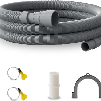 10 feet (3 Meters) Hose Universal Washing Machine Drain Hose Flexible Dishwasher Drain Hose Extension Corrugated Washer Discharge Hose Kit.