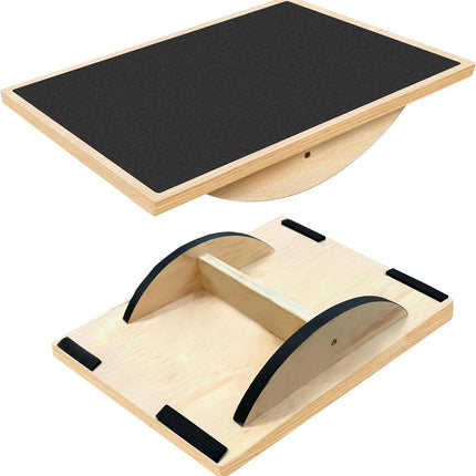 Balance Board Professional Wobble Board for Adults Anti-Slip Balance Board for Physical Therapy Standing Desk Core Strength Wooden Balance Board Rocker Board.
