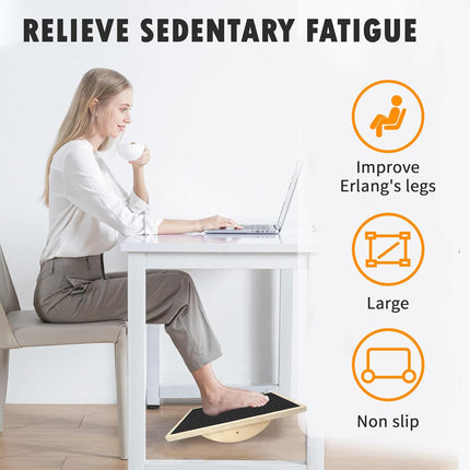 Balance Board Professional Wobble Board for Adults Anti-Slip Balance Board for Physical Therapy Standing Desk Core Strength Wooden Balance Board Rocker Board.