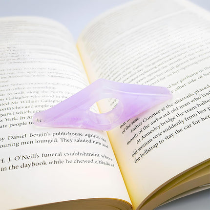 2 Pack Book Page Holder for Reading, Jelly Pattern Thumb Bookmark, Thumb Book Page Holder, Book Opener Holder, Book Accessories Gifts for Teacher, Student and Reading Lovers (Lavender).