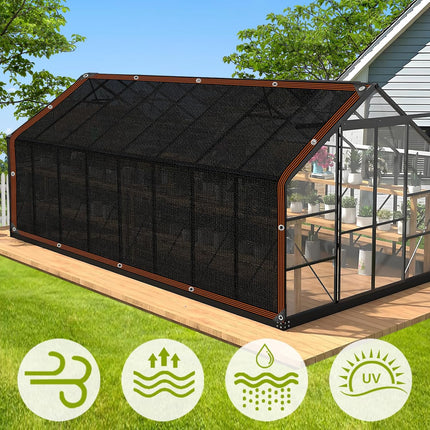 Shade Cloth - for Garden Plants 10X13FT Sun Shades Mesh Tarp with Grommets 90% Outdoor Sunblock Shade Sails for Greenhouse Pergola Patio Chicken Coop.