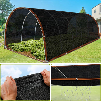 Shade Cloth - for Garden Plants 10X13FT Sun Shades Mesh Tarp with Grommets 90% Outdoor Sunblock Shade Sails for Greenhouse Pergola Patio Chicken Coop.