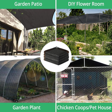 Garden 90% Shade Mesh Cloth,  10 x 20FT Sun Shade Net,Resistant Mesh Sun Shade Reinforced Grommets Shade Trap for Greenhouse,Plant,and Backyard Patio Sunshade,Pergola(Black-3x6m).