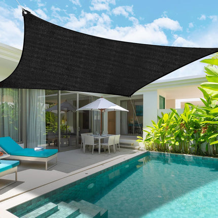 Garden 90% Shade Mesh Cloth,  10 x 20FT Sun Shade Net,Resistant Mesh Sun Shade Reinforced Grommets Shade Trap for Greenhouse,Plant,and Backyard Patio Sunshade,Pergola(Black-3x6m).