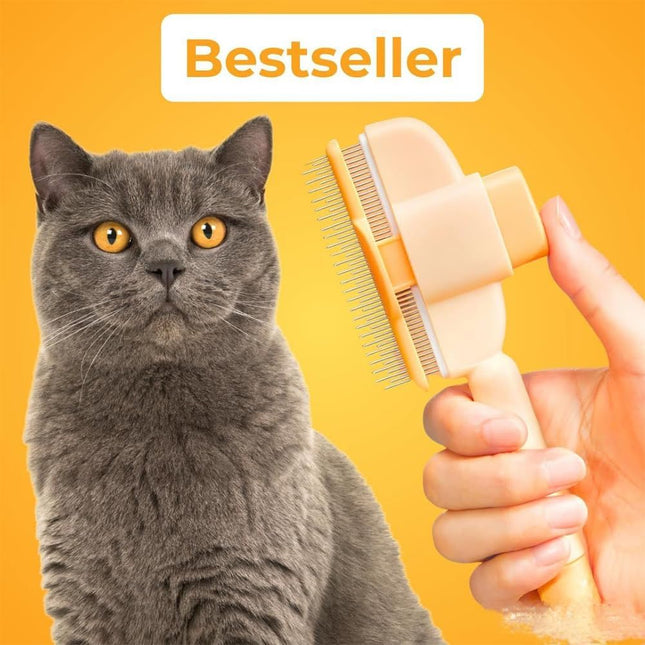 Zen Brush for Cats, New Avatar Zenbrush Cat Comb, Upgrade Self-Cleaning Pet Flea Comb Grooming Brush, Short&long Cat Dogs Multi-function Grooming Brushs for Massaging and Removes Fur (Mix).