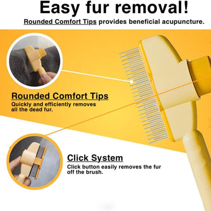 Zen Brush for Cats, New Avatar Zenbrush Cat Comb, Upgrade Self-Cleaning Pet Flea Comb Grooming Brush, Short&long Cat Dogs Multi-function Grooming Brushs for Massaging and Removes Fur (Mix).