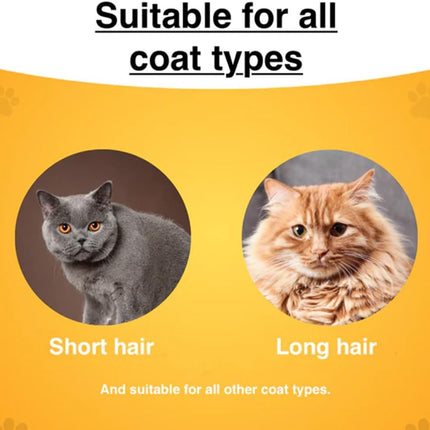 Zen Brush for Cats, New Avatar Zenbrush Cat Comb, Upgrade Self-Cleaning Pet Flea Comb Grooming Brush, Short&long Cat Dogs Multi-function Grooming Brushs for Massaging and Removes Fur (Mix).