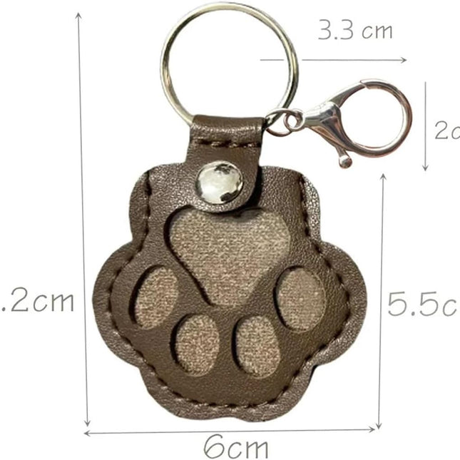 3pcs Leather Pet Memorial Keychain,Dog Hair Collector Keychain,Cat Paw Shaped Pet Memorial Gifts for Pet Parent (3PCS).