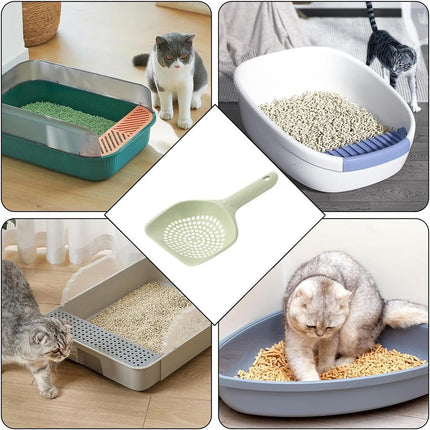 Cat Litter Scoop, Kitten Pooper Lifter, Non Stick Sifter Poop Cleaner Corner Shovel,Cat Feces Scoop, Cat Cleaning Supplies, A Variety Of Colors Available, Durable And Reliable (B).