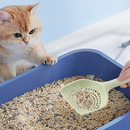 Cat Litter Scoop, Kitten Pooper Lifter, Non Stick Sifter Poop Cleaner Corner Shovel,Cat Feces Scoop, Cat Cleaning Supplies, A Variety Of Colors Available, Durable And Reliable (B).