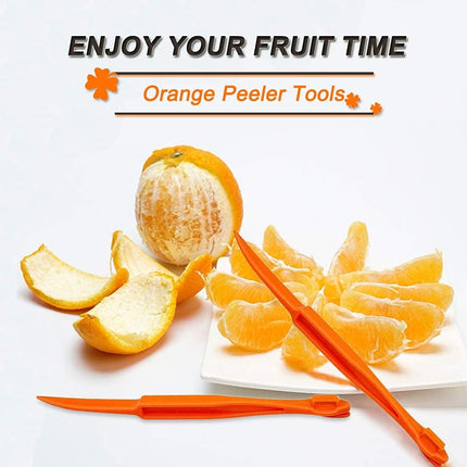 Orange Peeler tools Plastic Orange Peeler Citrus Remover Easy Open Citrus Lemon Citrus Peel Cutter Vegetable Slicer Fruit Tools Kitchen Gadgets (Orange 2 Pack).