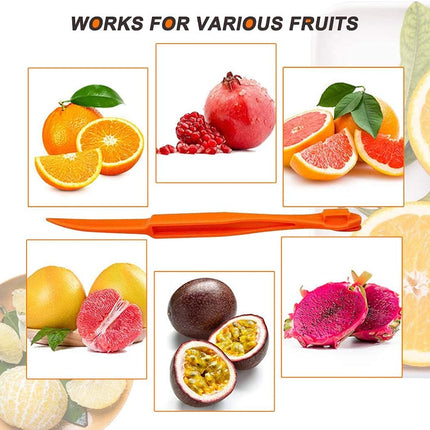 Orange Peeler tools Plastic Orange Peeler Citrus Remover Easy Open Citrus Lemon Citrus Peel Cutter Vegetable Slicer Fruit Tools Kitchen Gadgets (Orange 2 Pack).