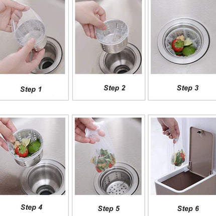 Kitchen Sink Strainer Mesh Bag- 200 PCS Disposable Sink Net Strainer Filter Bags for Sink Drain for Collecting Kitchen Food Waste Leftover Garbage.