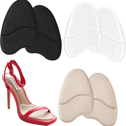 Metatarsal Pads Women, Forefoot Pads for Women,Anti Sliding Foot Pads for Open Toe Shoe, Ball of Foot Cushions, Shoe Pads Heel Pads for Stop Feet from Sliding Forward, Heel inserts for women.