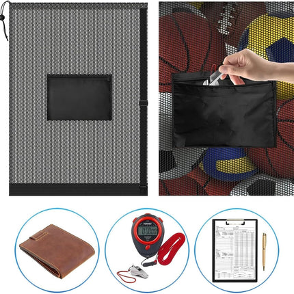 40 * 28 in Extra Large Sports Ball Bag Mesh, Heavy Duty Soccer Ball Net Bag, Con Adjustable Shoulder Strap, for Swimming, Diving, Travel, Gym, Camping, Training, Sports.