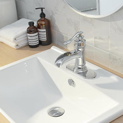2PCS 6 inch Sink Faucet Hole Cover,Deck Plate Escutcheon for Kitchen Faucet,Sink Hole Cover,Plate for Bathroom Sink,Plumbing Cover Plates,Deck Plate for Pull Down Faucet:Stainless Steel (Chrome).