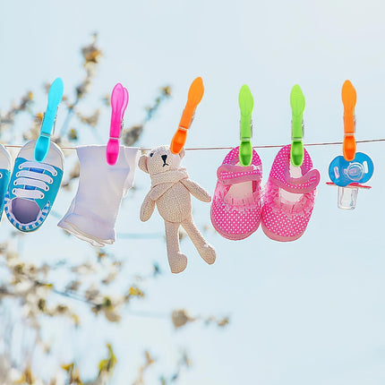 48 PCS Windproof clothespins Plastic clothespins for Clothesline Strong Grip Clothes Pegs for Indoor and Outdoor Clothesline Area Clothes Hanger Clip, Clothesline Hanger, Powerful Clothes Hanger.