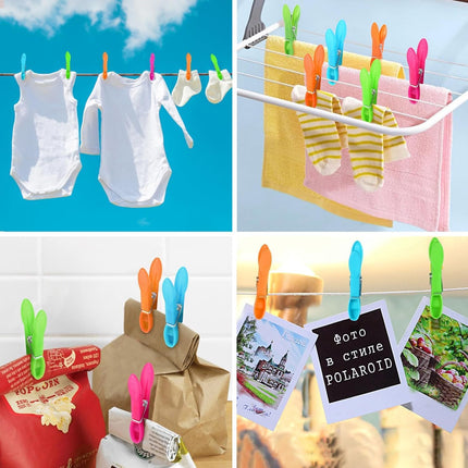 48 PCS Windproof clothespins Plastic clothespins for Clothesline Strong Grip Clothes Pegs for Indoor and Outdoor Clothesline Area Clothes Hanger Clip, Clothesline Hanger, Powerful Clothes Hanger.