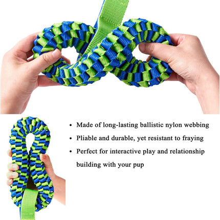 Bullymake Dog Toys for Aggressive Chewers - Tug of War & Teeth Cleaning - Medium & Large Dogs.