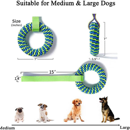Bullymake Dog Toys for Aggressive Chewers - Tug of War & Teeth Cleaning - Medium & Large Dogs.