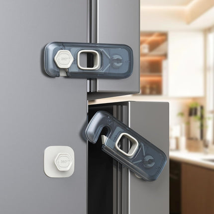 5 Pack Child Proof Refrigerator Lock, Fridge Locks for Kids with Sticky Adhesive Pads, Child Safety Locks for Doors, RV Refrigerator, Oven Lock Child Safety Baby Cabinet Locks.