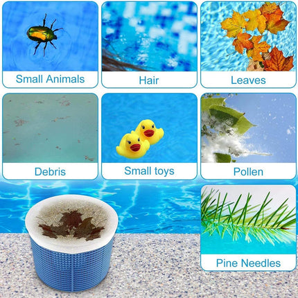 Pool Skimmer Socks, Pool FilterSaver Socks Net, Savers for Filters, Baskets and Skimmers, Ideal Skimmers Cleans Debris and Leaves for InGround and Above Ground Pools (20pcs).