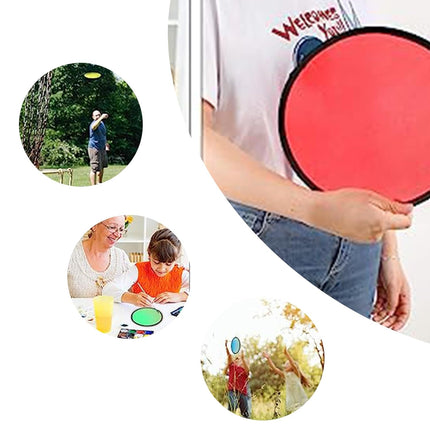 24pcs Collapsible Frisbee Fan Set Beach Frisbee Party Idea Gift Halloween Christmas New Years, 8 Colors.