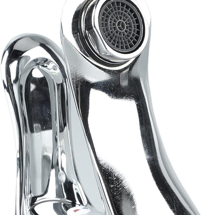 Modern Bathroom Sink Faucet, Zinc Alloy, Chrome Finish, 2 Hole, Single Handle, Easy Install, Suitable for Home & Hotel.