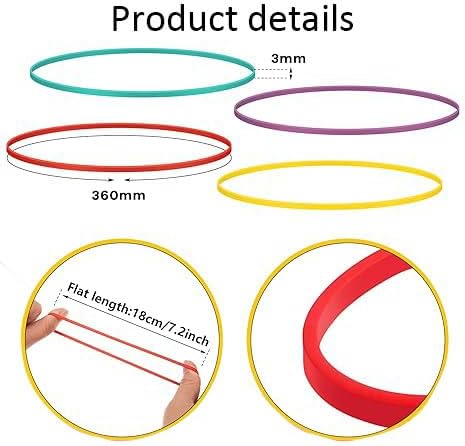 120 Pcs Large Rubber Bands Heavy Duty,7 Inch Extra Long Jumbo Elastic Bands for Home, Kitchen & Office, Industrial Strength in 4 Colors.