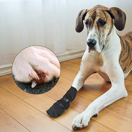 Dog Paw Wound Cover - Pet Waterproof Foot Covers | Claw Shoe Covers | Adjustable Dog Boots for Injured Paws | Breathable Four-Legged Claw Shoe Covers | Non-Slip Dog Injury Protection C.