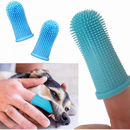 Dog Toothbrush, 10Pcs Soft Dog Finger Toothbrush, 360º Dog Finger Toothbrush, Silicone Pets Teeth Cleaning Toothbrush Kit for Dogs Puppies, Small Pets Dental Care.