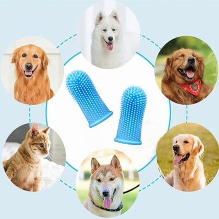 Dog Toothbrush, 10Pcs Soft Dog Finger Toothbrush, 360º Dog Finger Toothbrush, Silicone Pets Teeth Cleaning Toothbrush Kit for Dogs Puppies, Small Pets Dental Care.